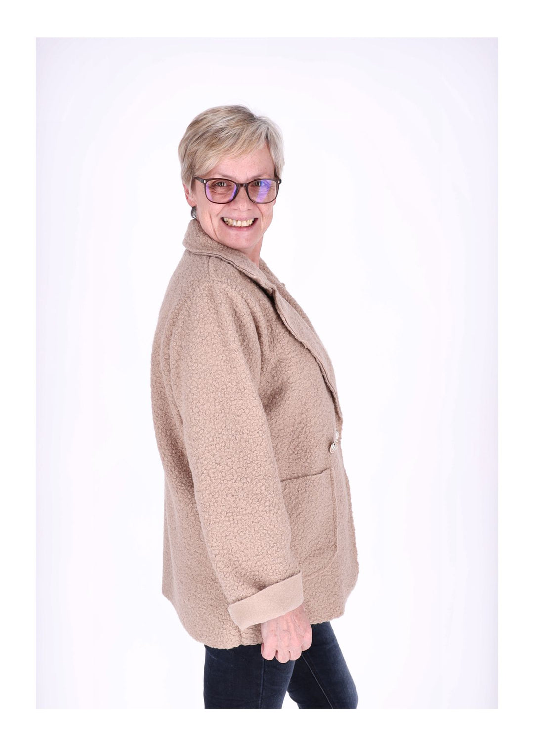 Kurzjacke Damen Boucle
