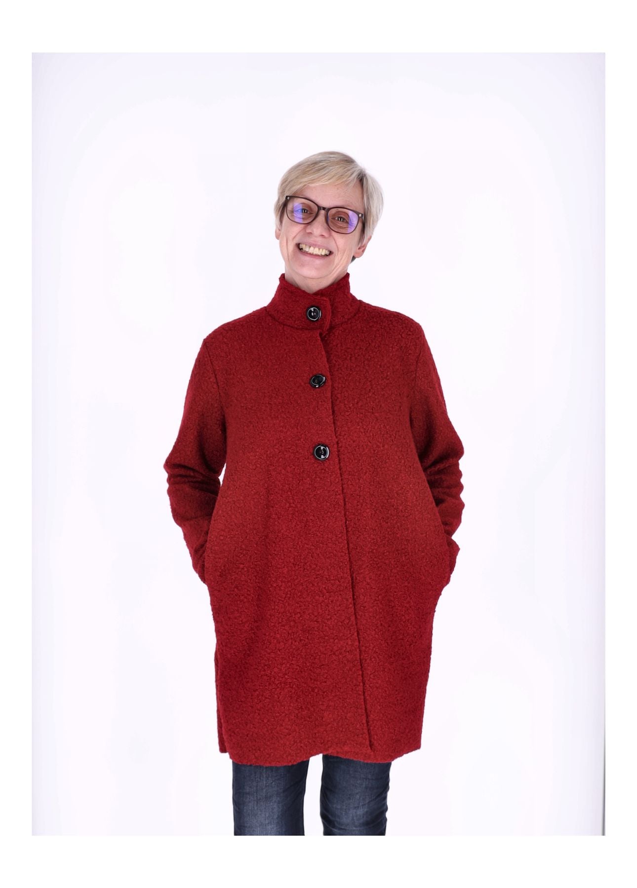 Kurzmantel Damen Boucle