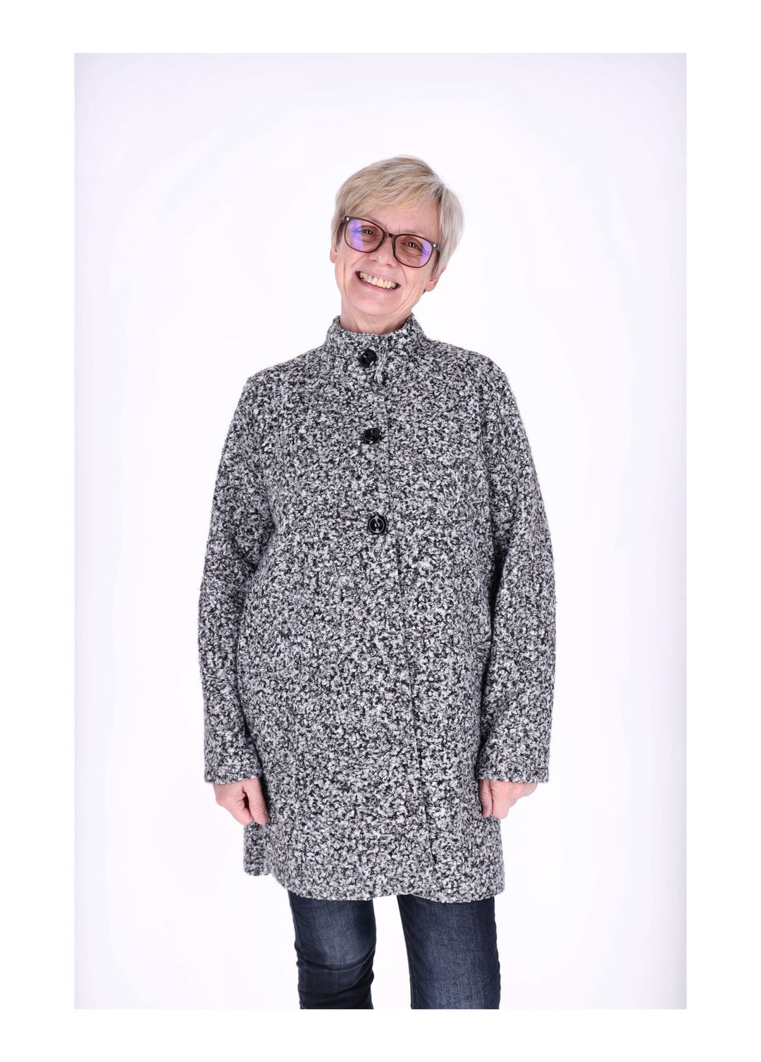 Kurzmantel Damen Boucle