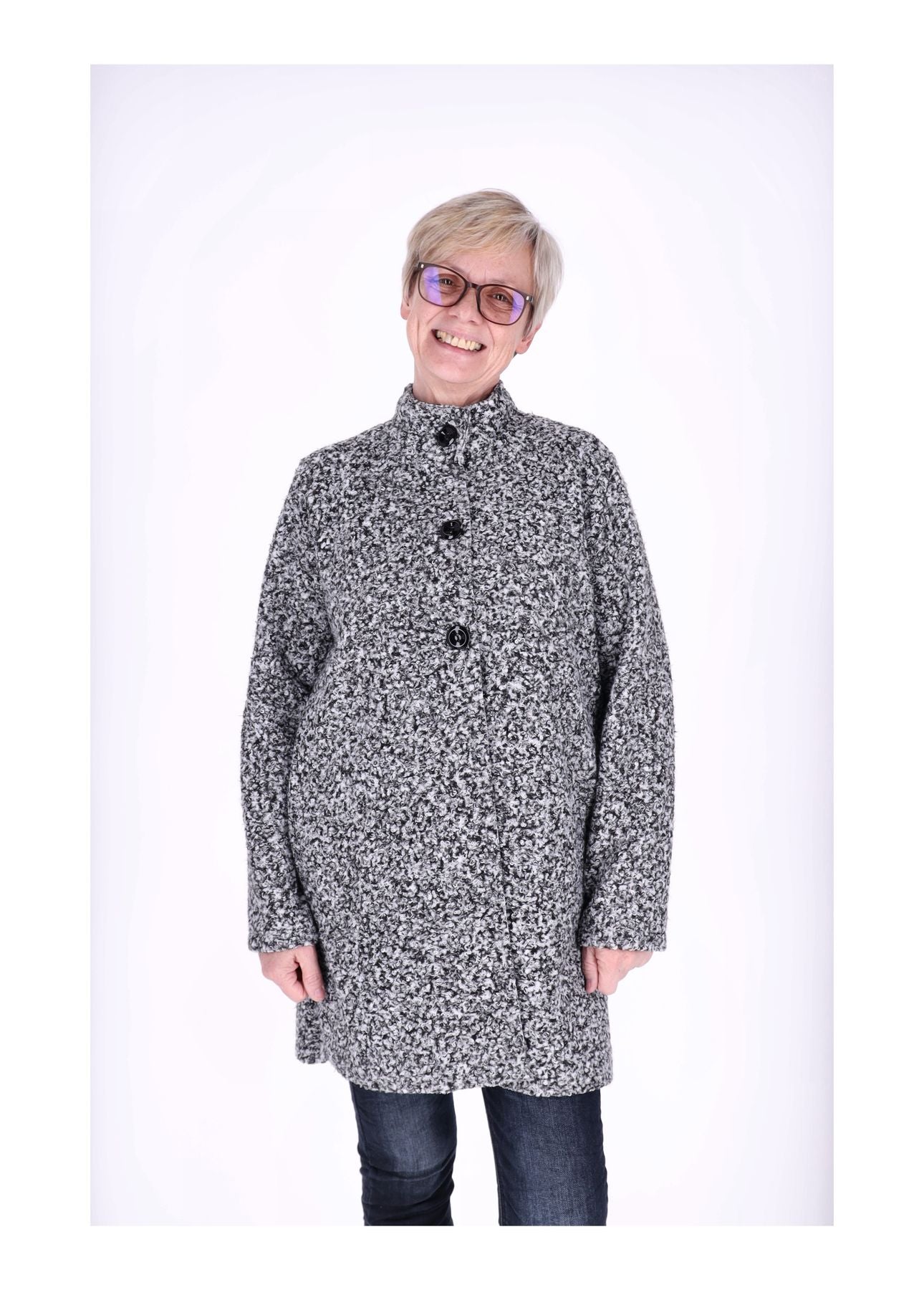 Kurzmantel Damen Boucle