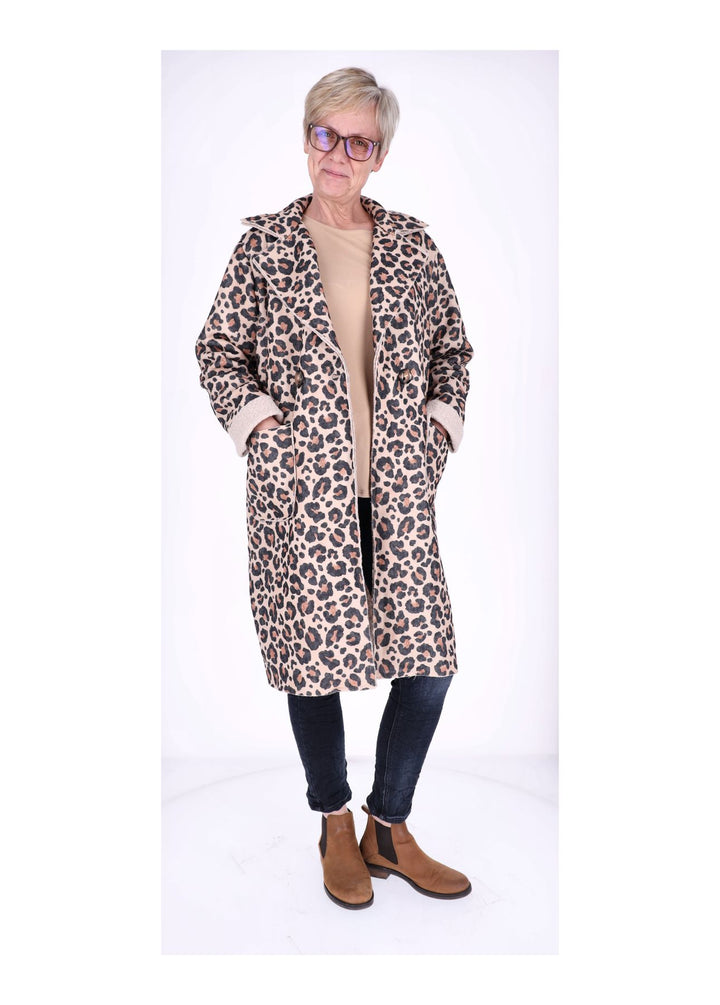 Mantel Veloure Optik AOP Leo