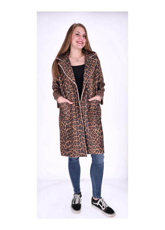 Mantel Veloure Optik AOP Leo