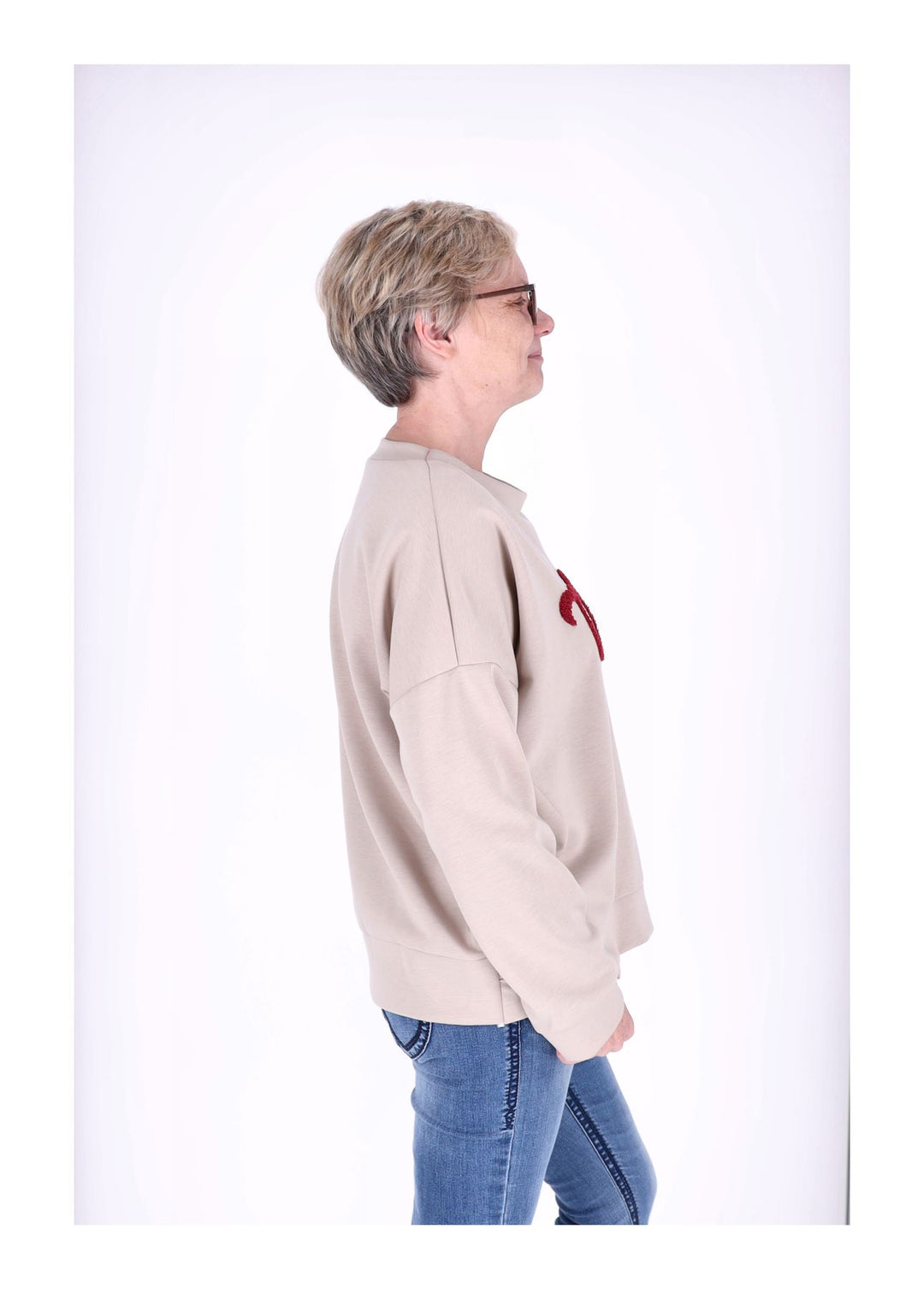 Sweat Damen Stickerei Vitage