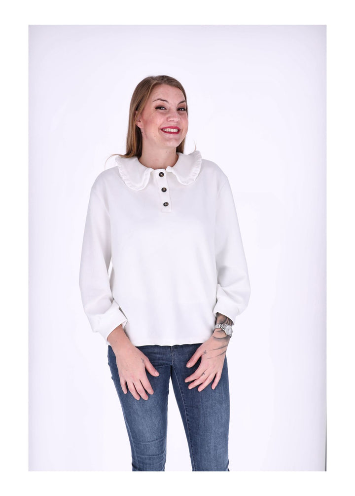 Poloshirt Damen Rüschen am Kragen