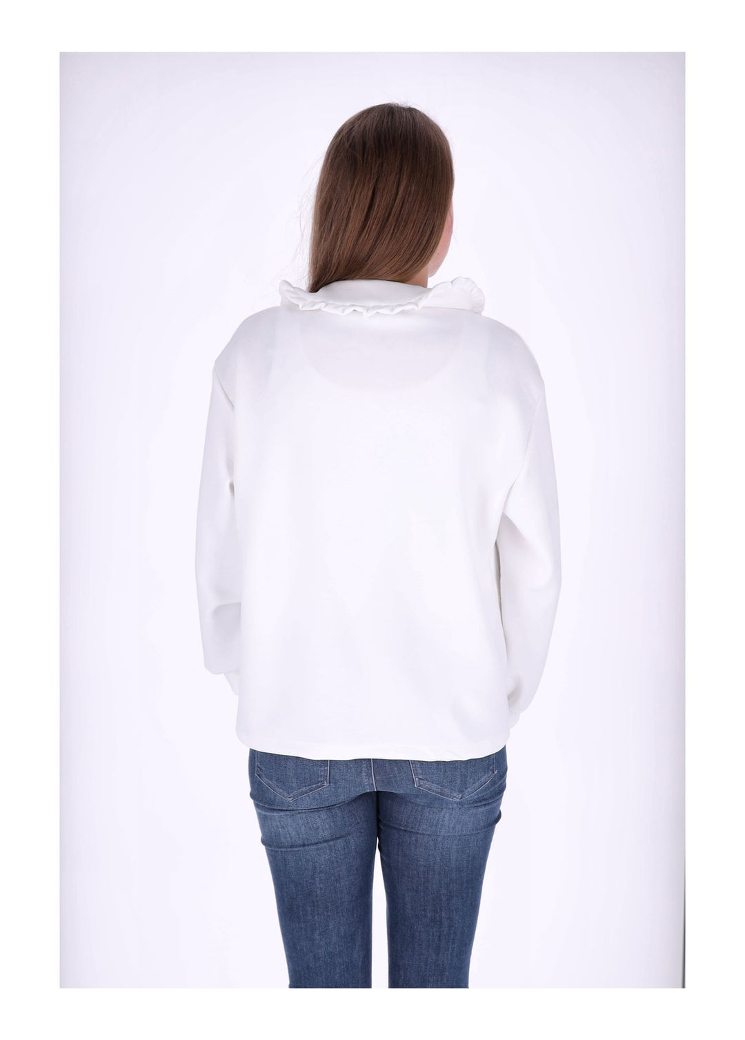 Poloshirt Damen Rüschen am Kragen