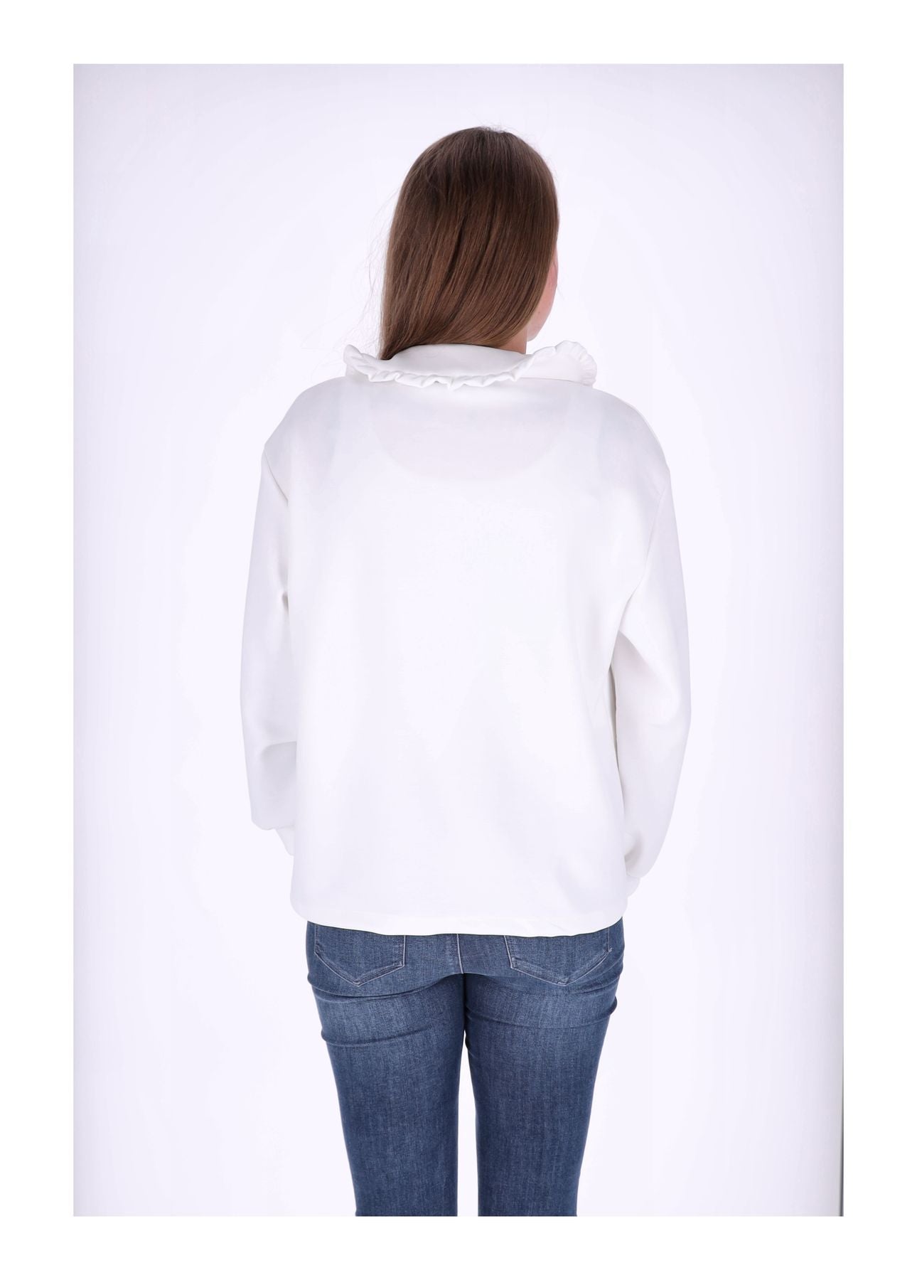 Poloshirt Damen Rüschen am Kragen