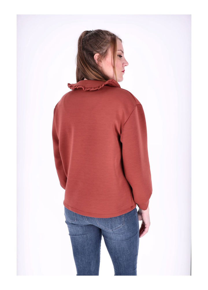 Poloshirt Damen Rüschen am Kragen