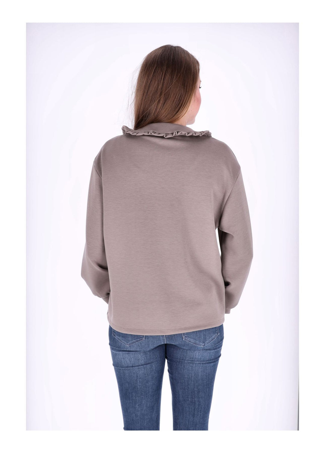 Lamiar Poloshirt Damen Rüschenkragen