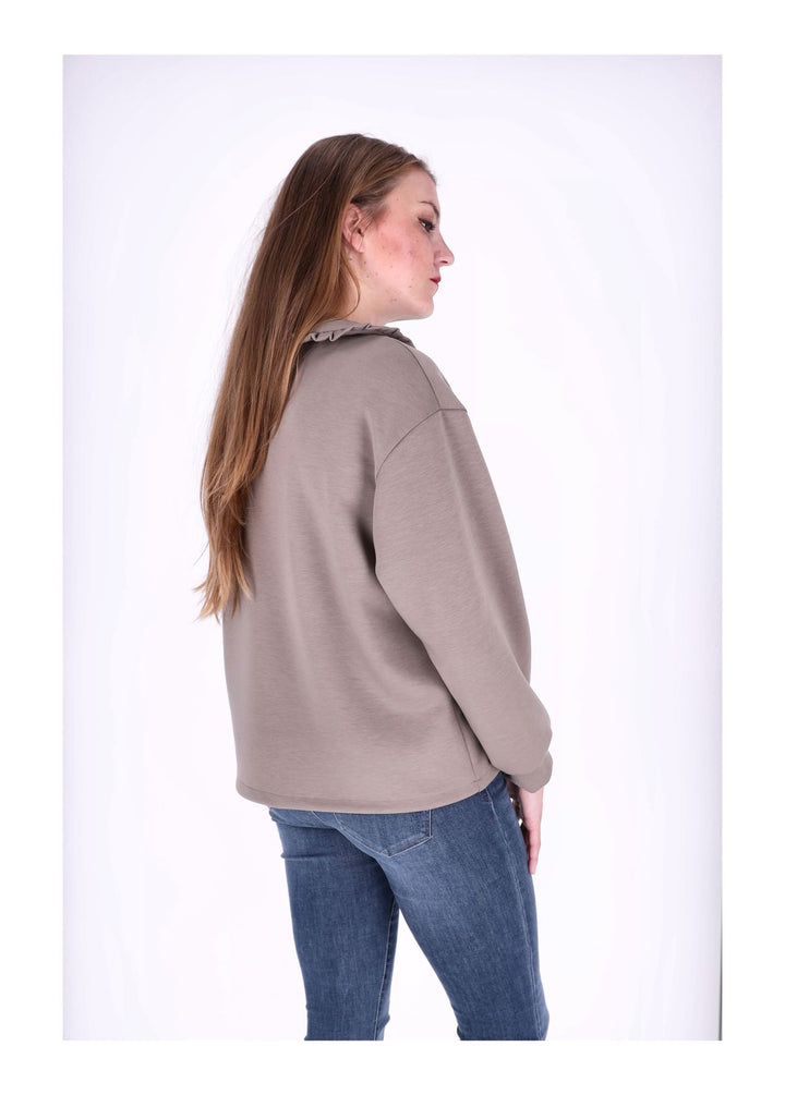 Lamiar Poloshirt Damen Rüschenkragen