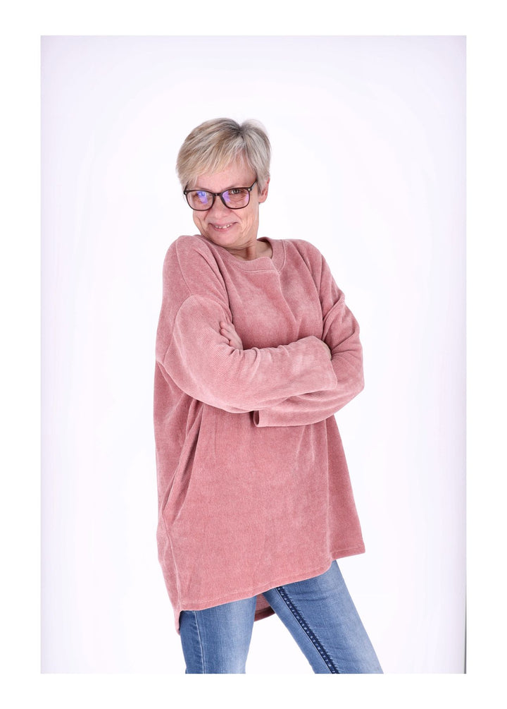 Longshirt Damen Cordoptik