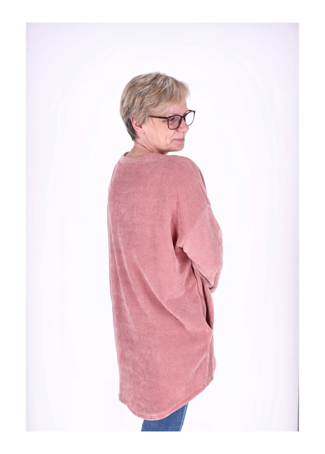 Longshirt Damen Cordoptik