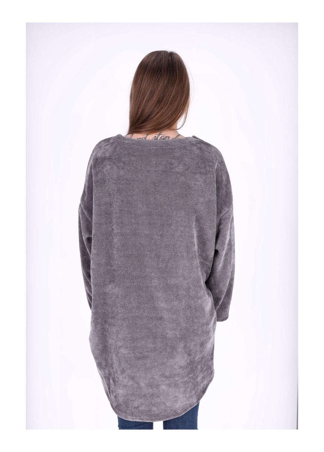 Longshirt Damen Cordoptik