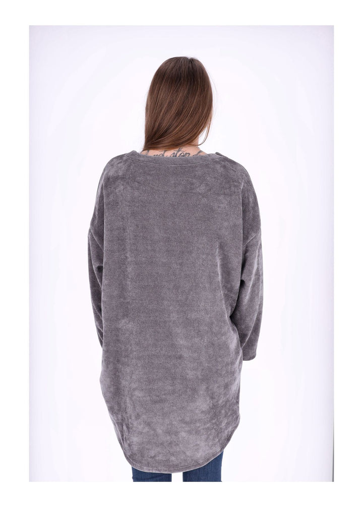 Longshirt Damen Cordoptik