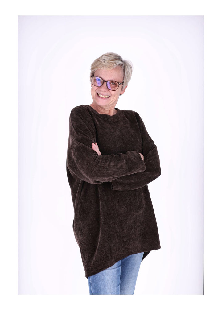 Longshirt Damen Cordoptik