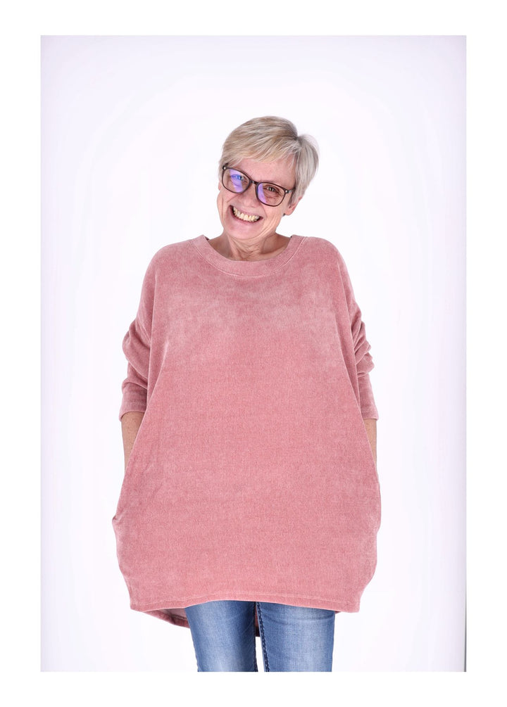 Longshirt Damen Cordoptik