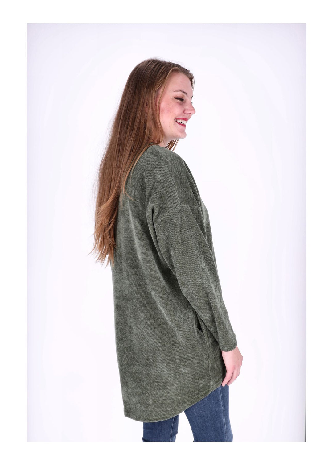 Longshirt Damen Cordoptik