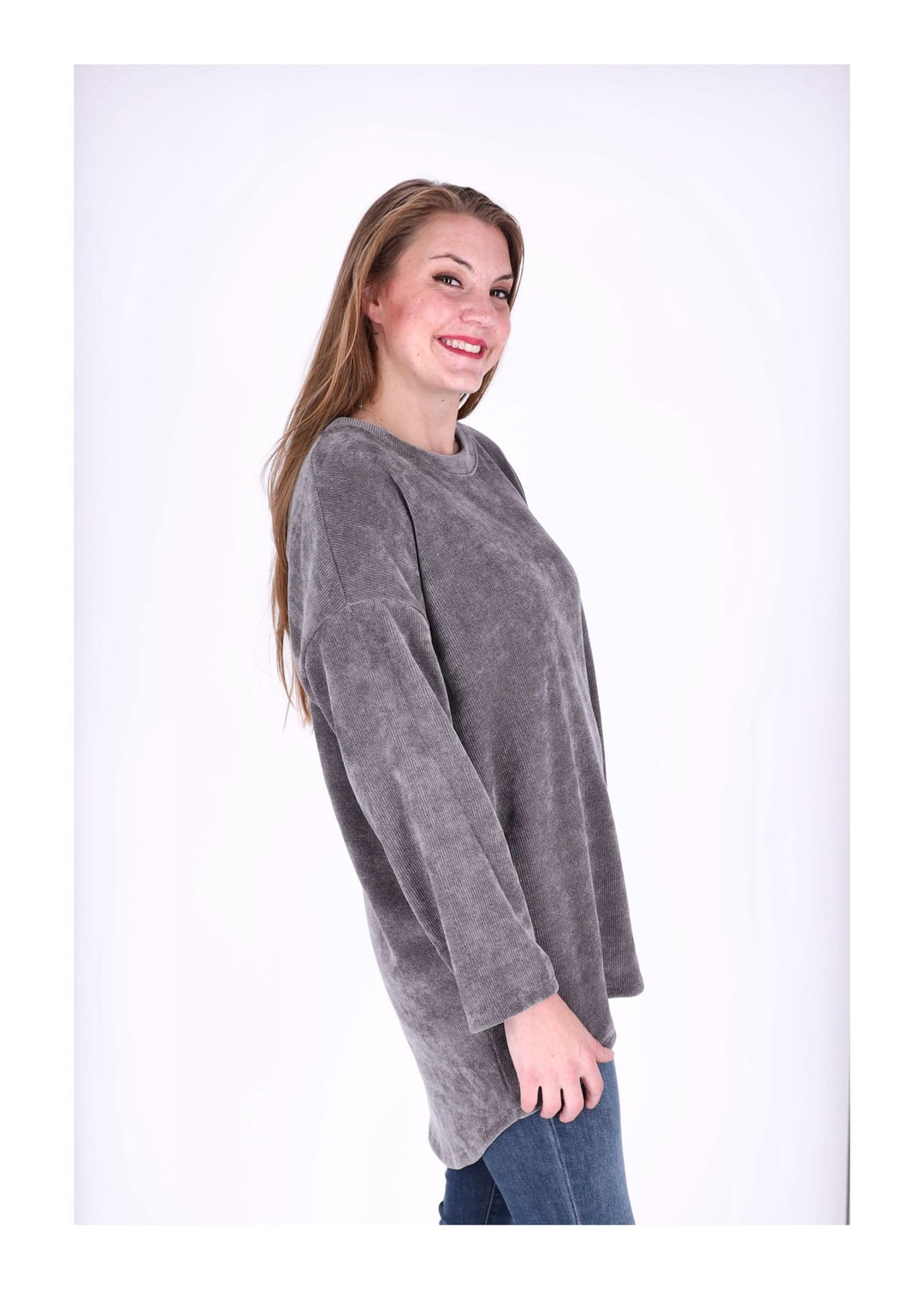 Longshirt Damen Cordoptik