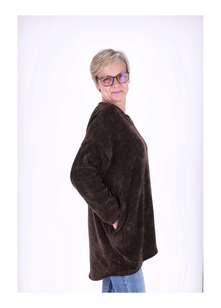 Longshirt Damen Cordoptik