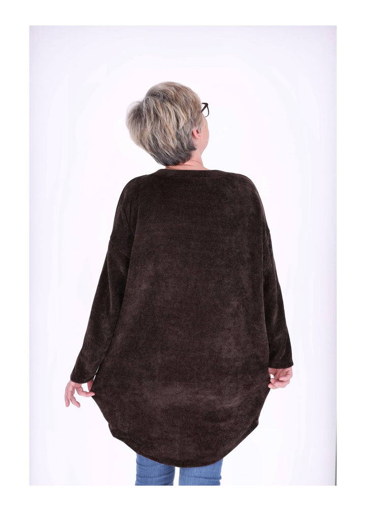 Longshirt Damen Cordoptik