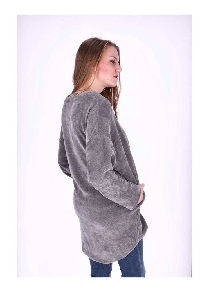 Longshirt Damen Cordoptik