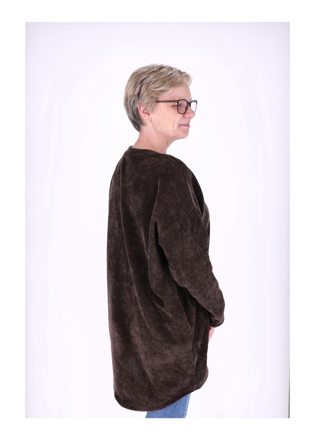 Longshirt Damen Cordoptik