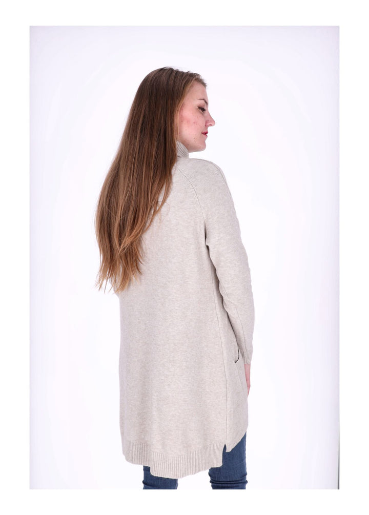 Strickkleid Rollkragen aufgesetzte Taschen