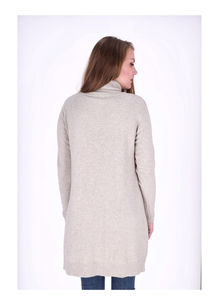 Strickkleid Rollkragen aufgesetzte Taschen