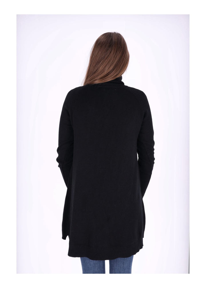 Strickkleid Rollkragen aufgesetzte Taschen