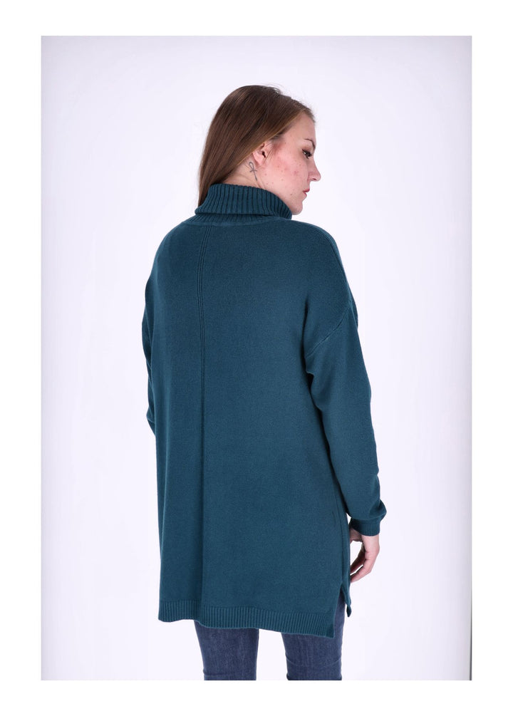 Strickkleid Rollkragen Taschen