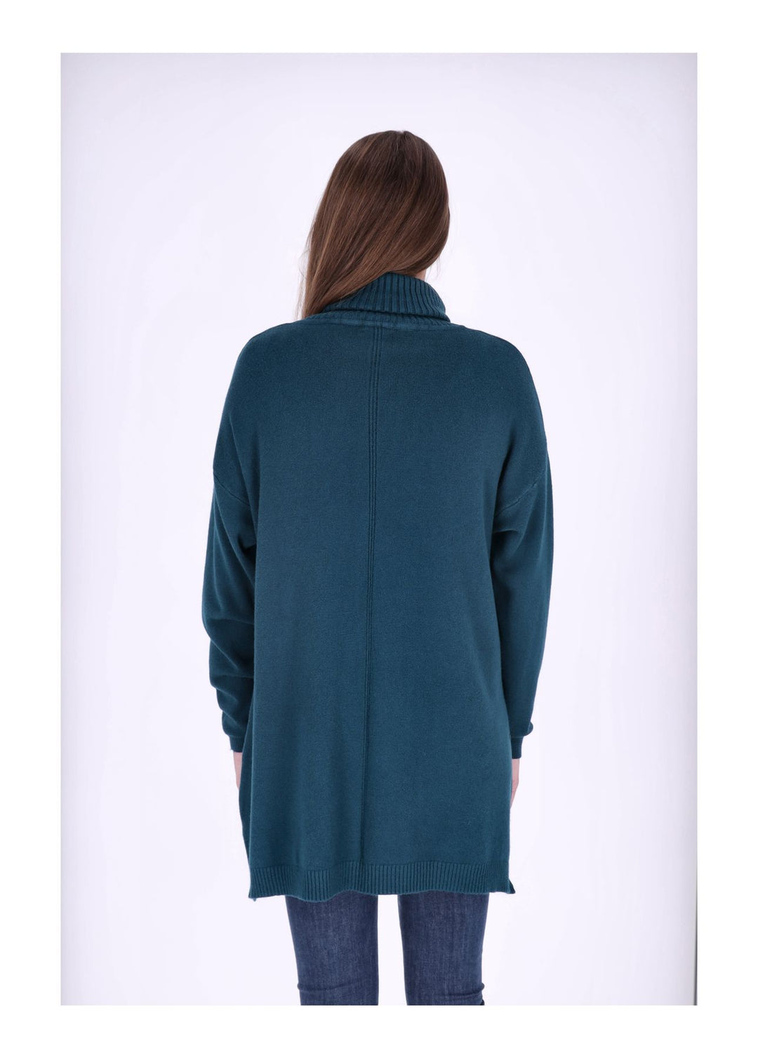 Strickkleid Rollkragen Taschen