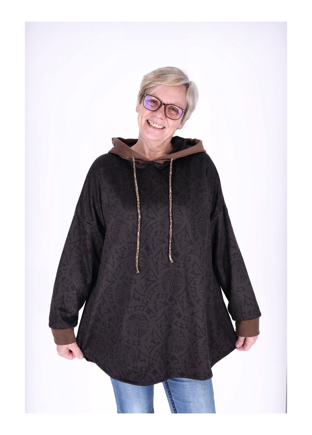 Kapuzensweat Damen AOP