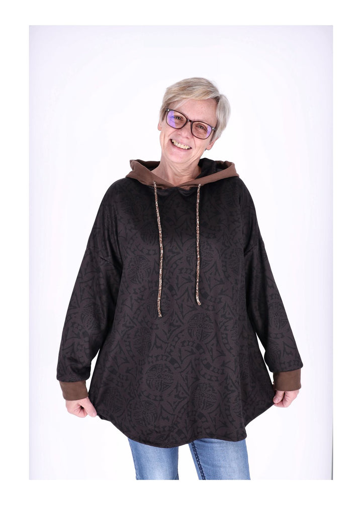 Kapuzensweat Damen AOP