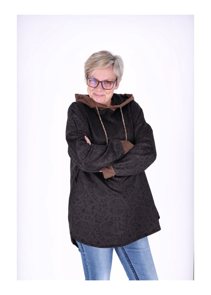 Kapuzensweat Damen AOP