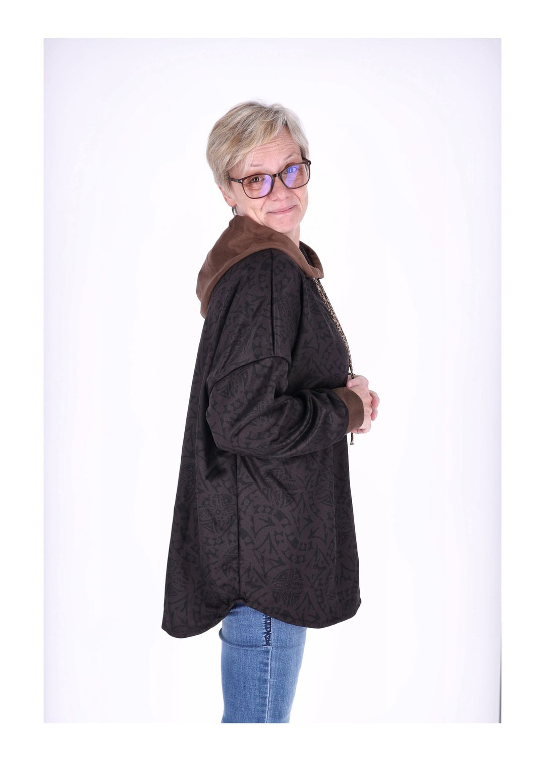 Kapuzensweat Damen AOP