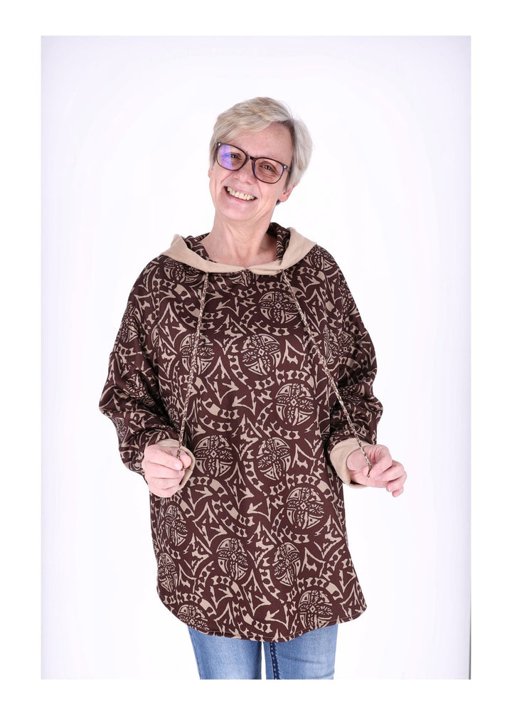 Kapuzensweat Damen AOP