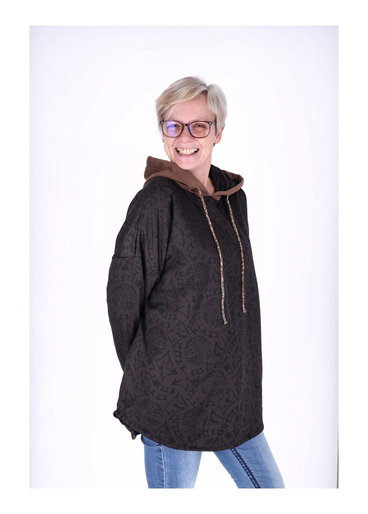 Kapuzensweat Damen AOP