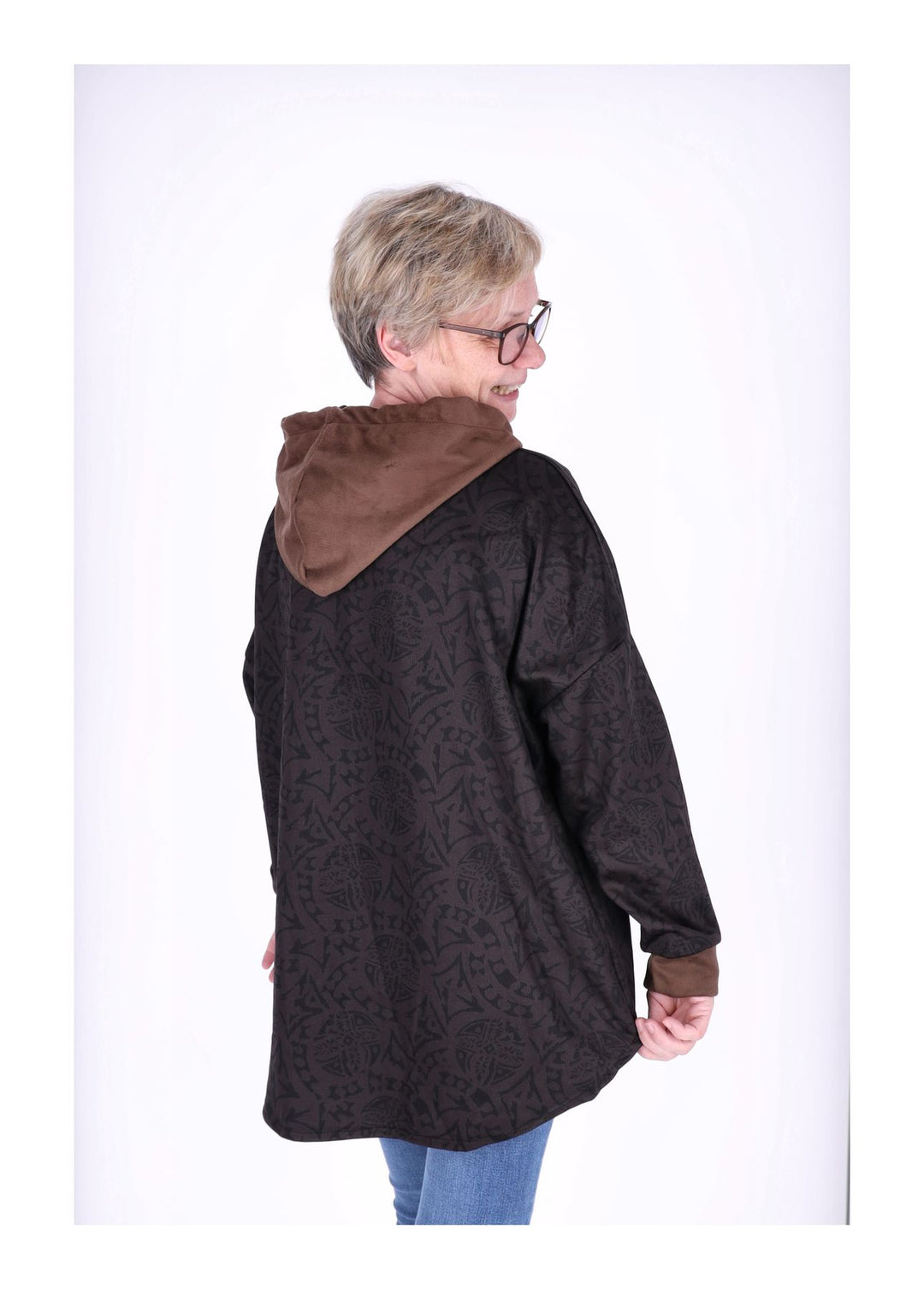 Kapuzensweat Damen AOP