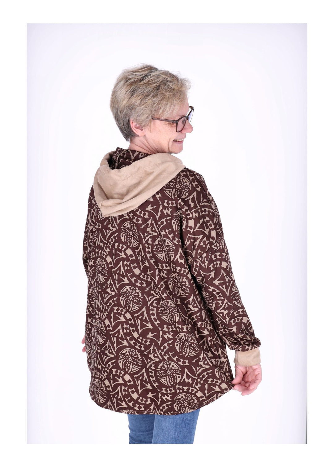 Kapuzensweat Damen AOP