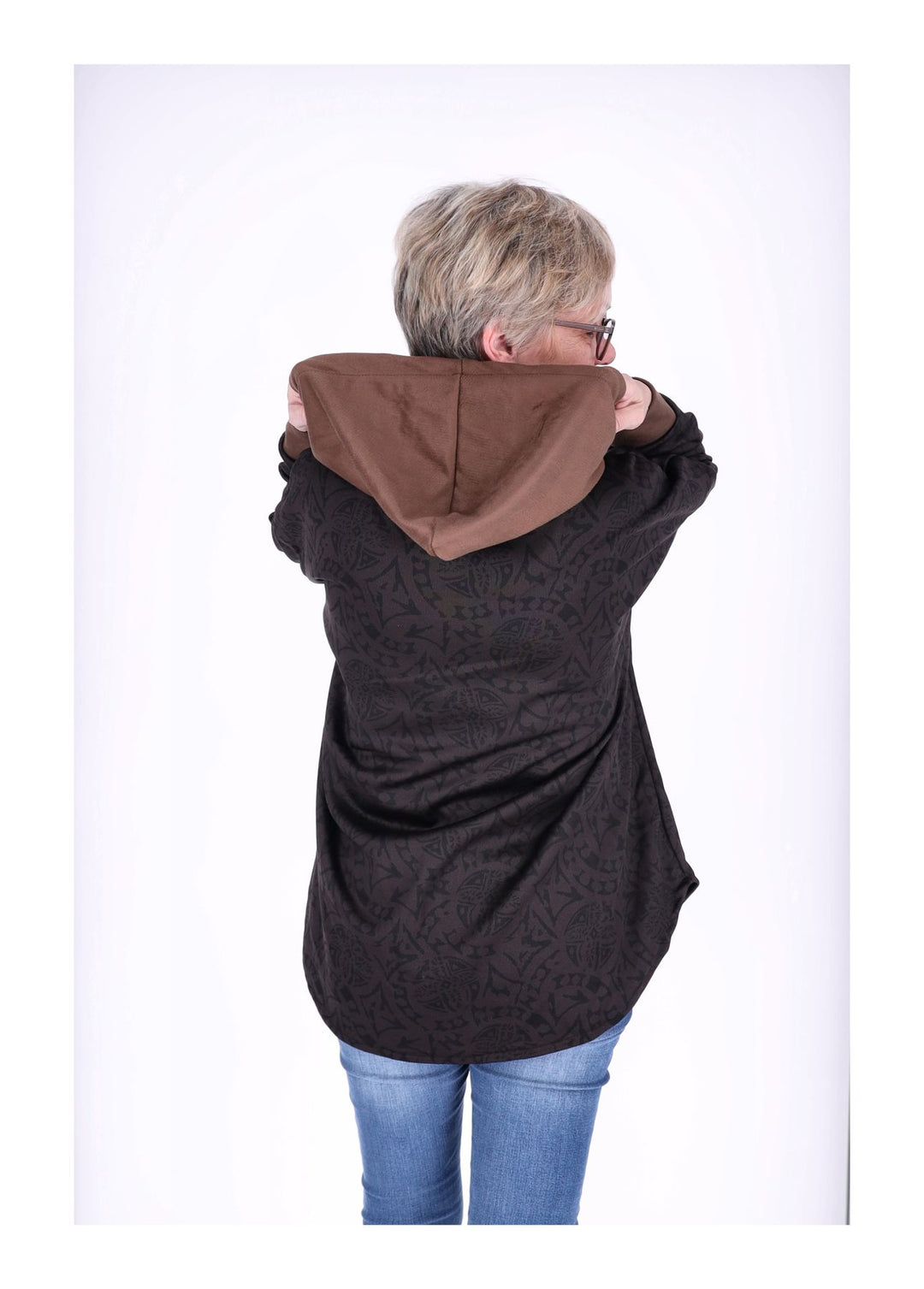 Kapuzensweat Damen AOP