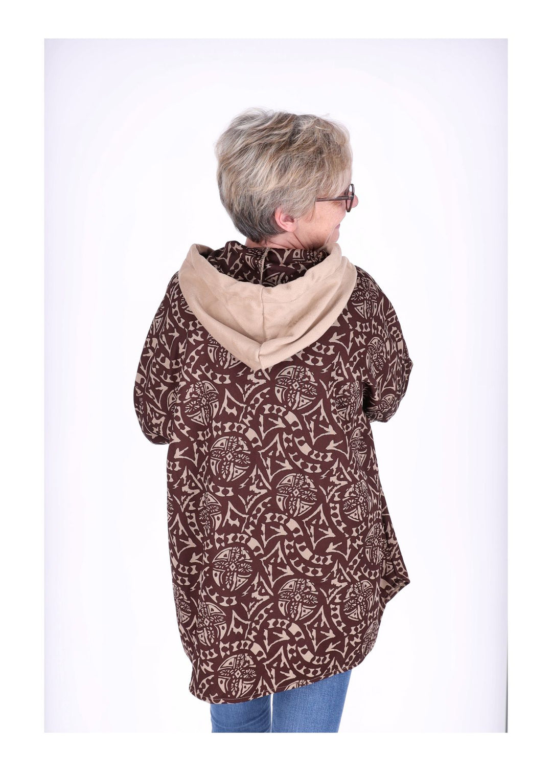 Kapuzensweat Damen AOP