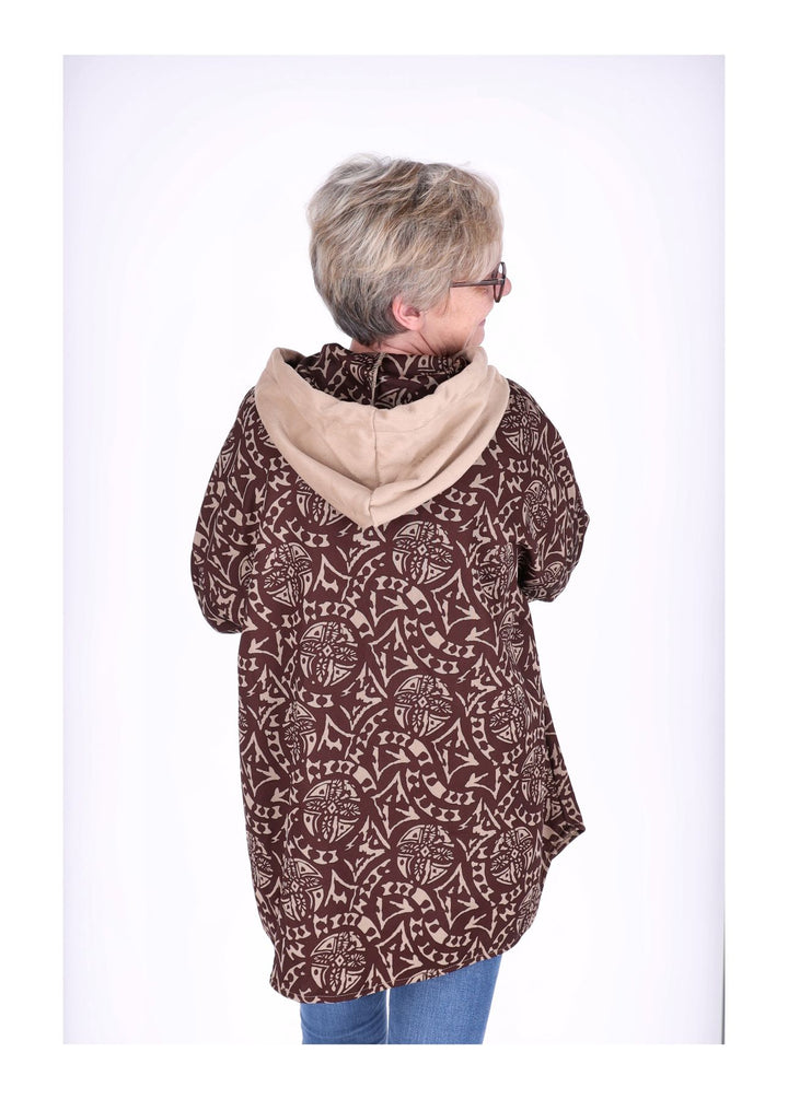 Kapuzensweat Damen AOP