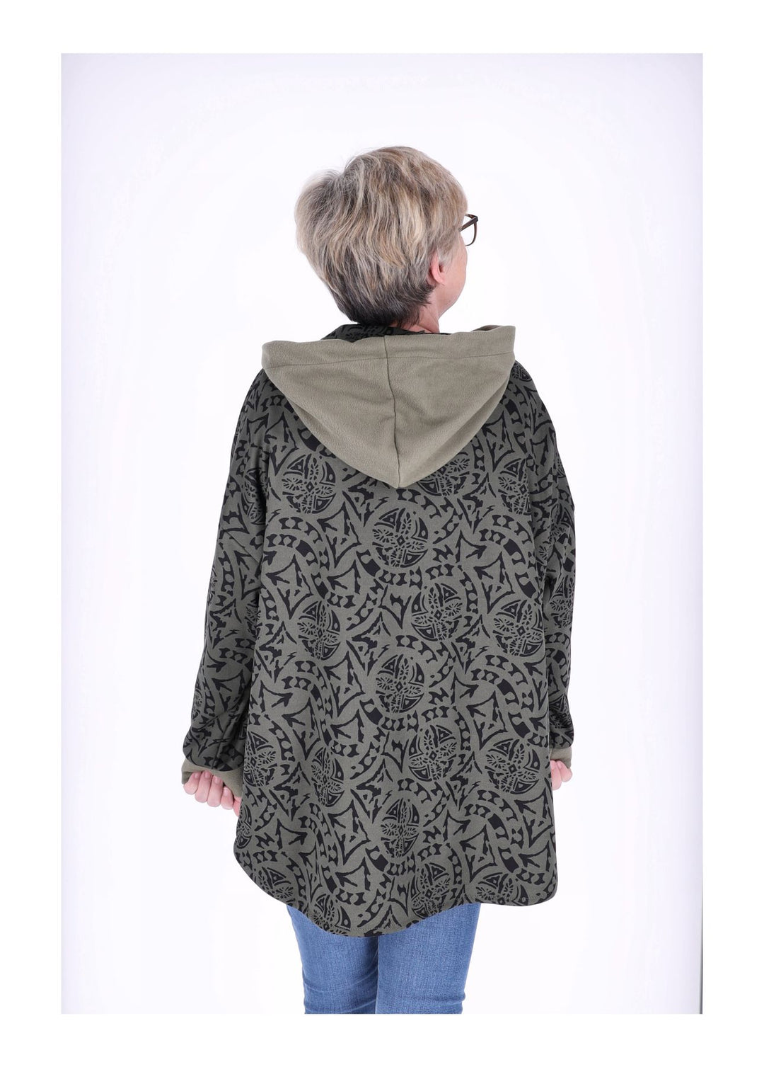 Kapuzensweat Damen AOP