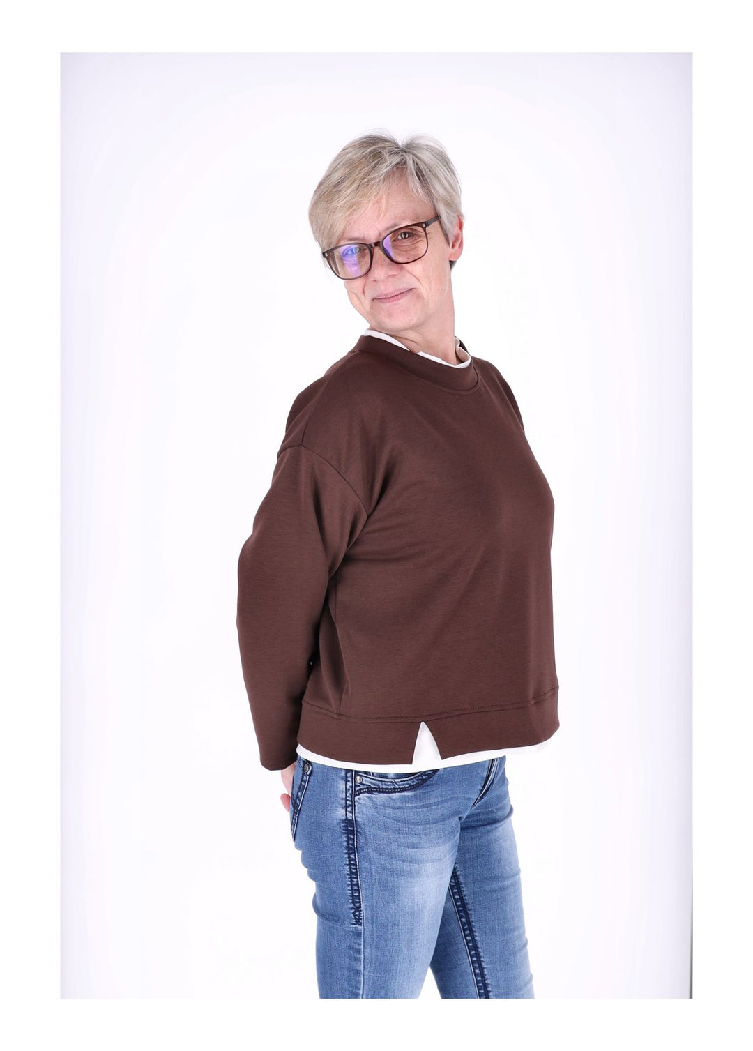 Sweatshirt Damen Douple Layer