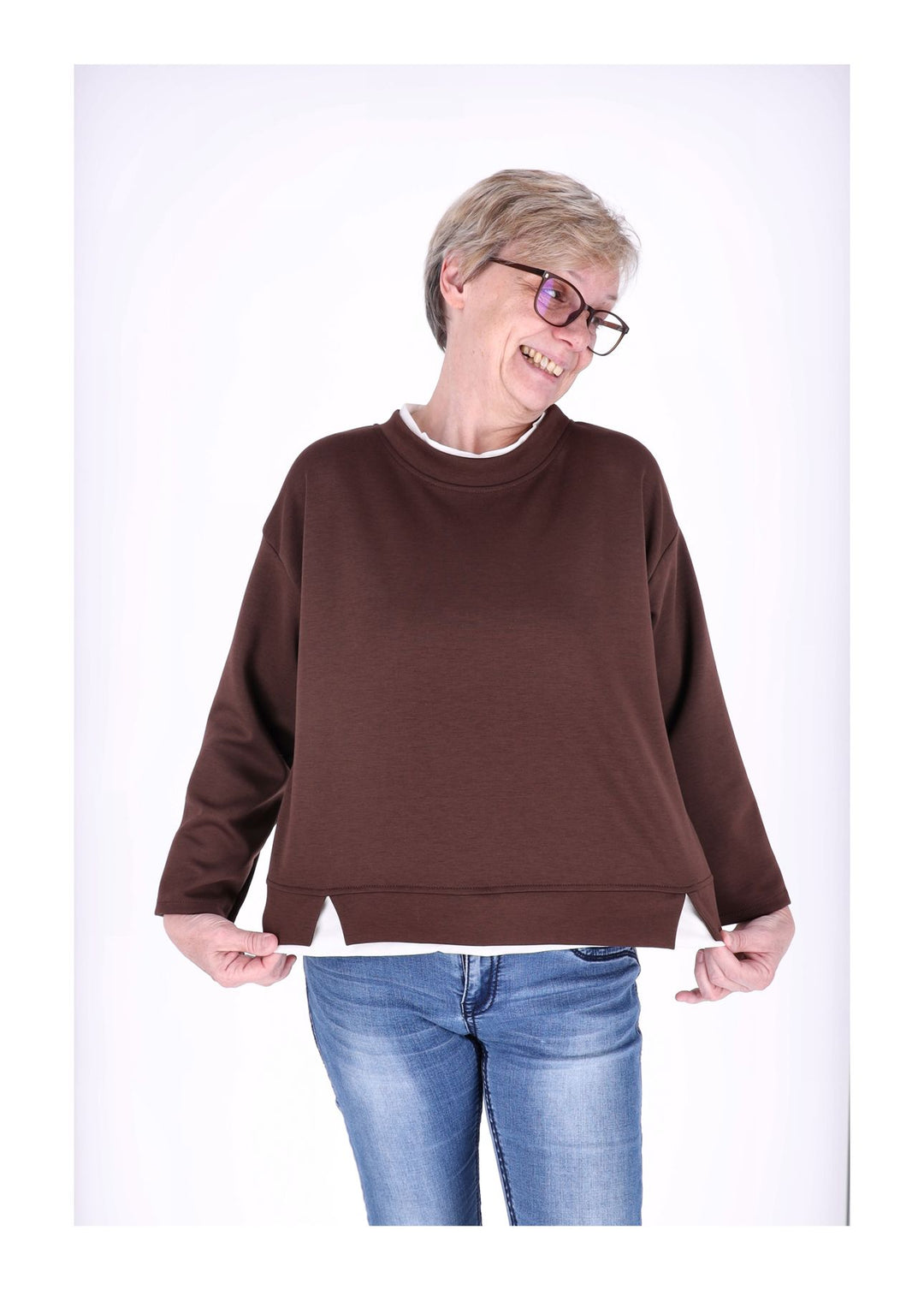 Sweatshirt Damen Douple Layer