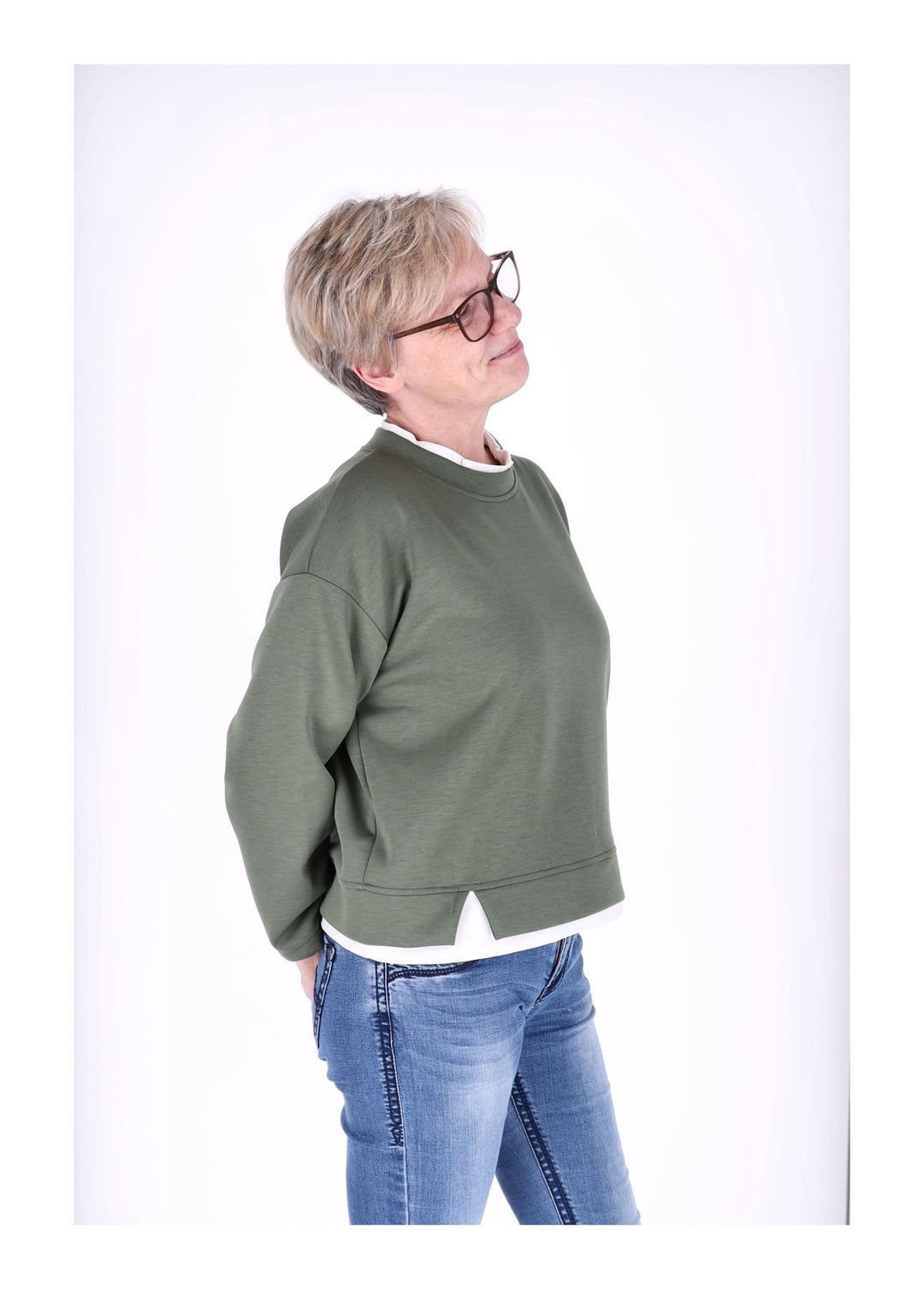 Sweatshirt Damen Douple Layer