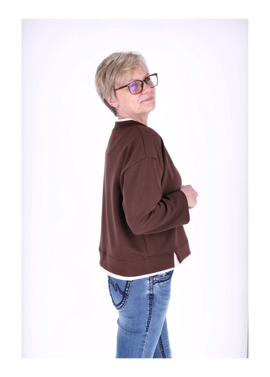 Sweatshirt Damen Douple Layer