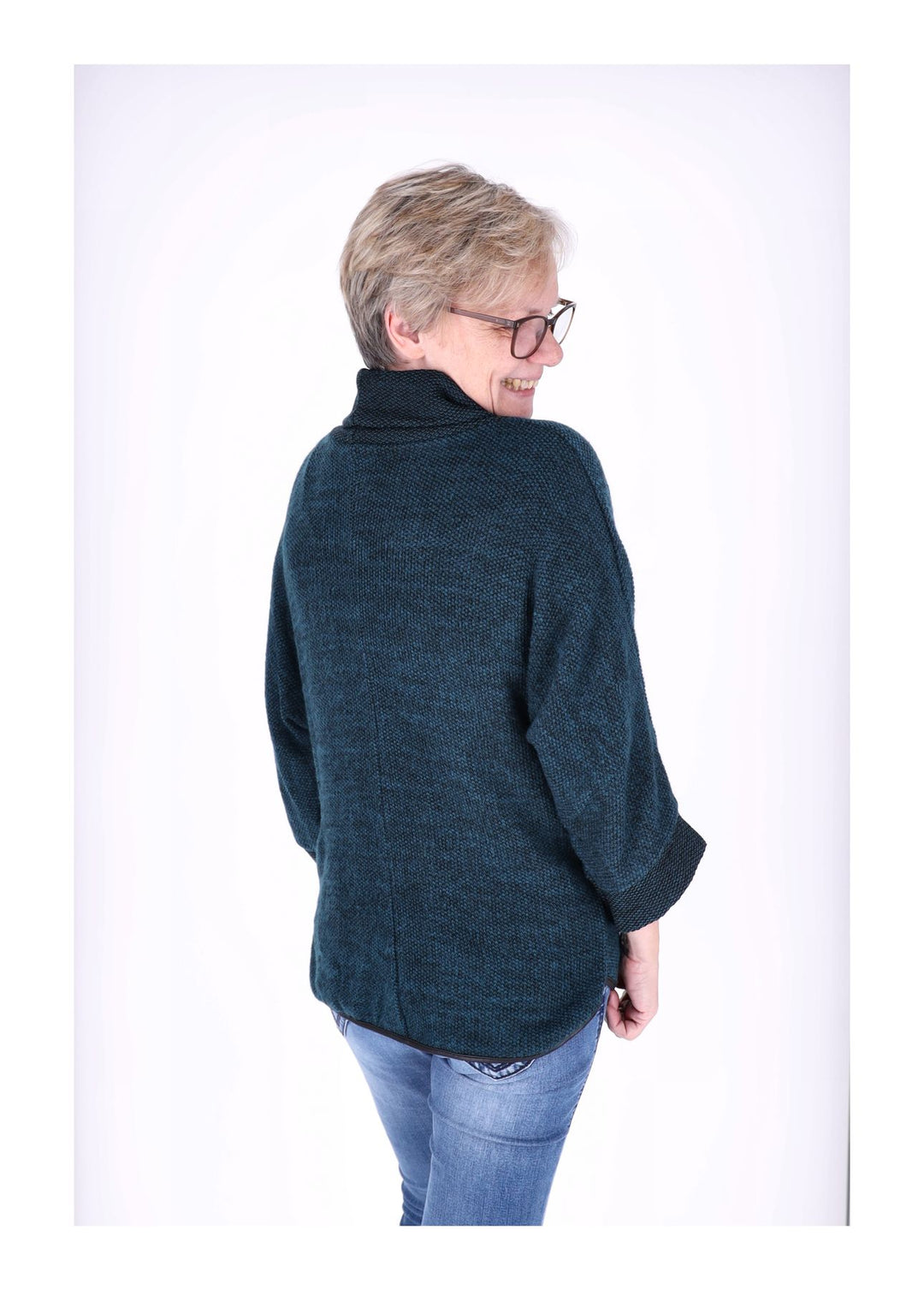 Damen Shirt Rollkragen Splash of Color