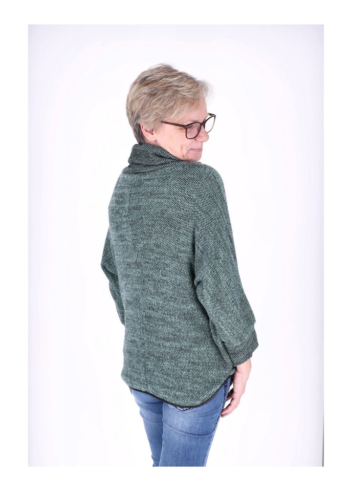 Damen Shirt Rollkragen Splash of Color