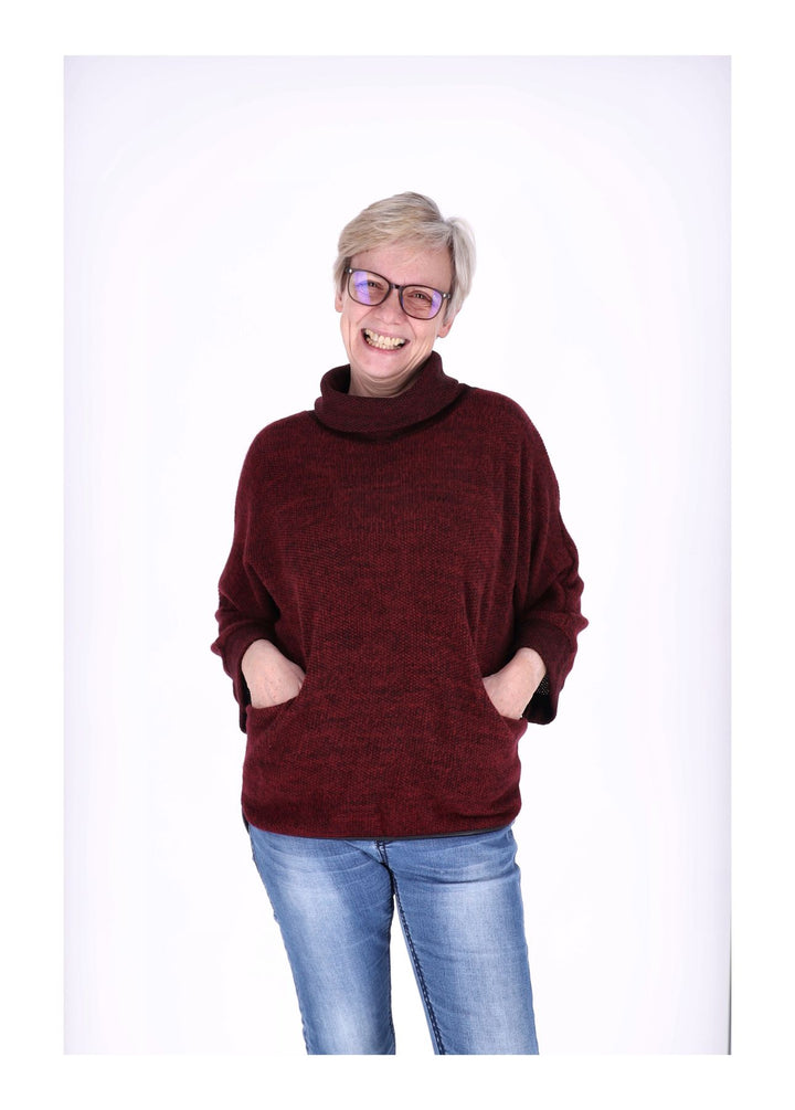 Damen Shirt Rollkragen Splash of Color