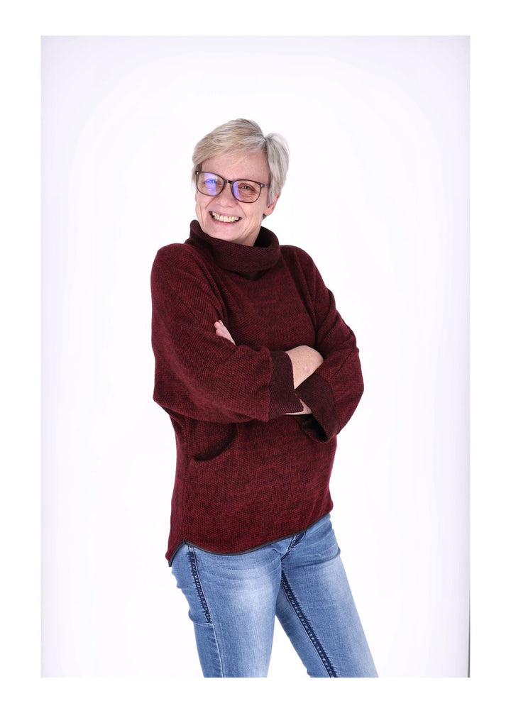 Damen Shirt Rollkragen Splash of Color